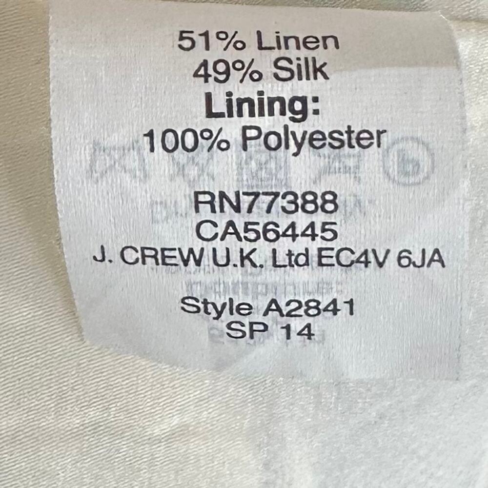J. Crew Salon Mini Skirt in Stripe Linen A2841 Gray White Size 00 - Picture 7 of 7